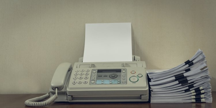 Old sad fax machine
